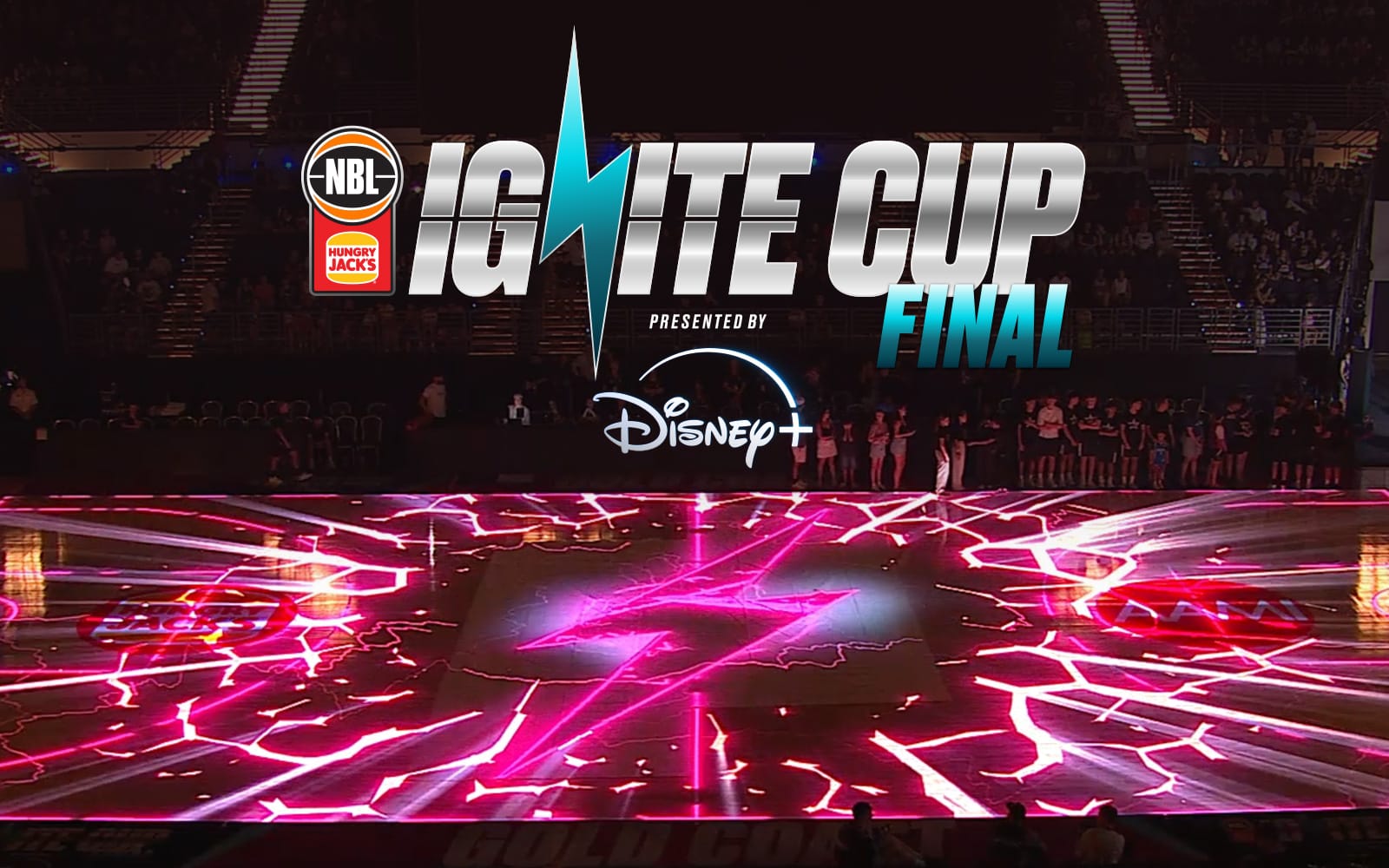 NBL Ignite Cup Final 2026 for Max Events — Projection motion graphics work by Matt Peters